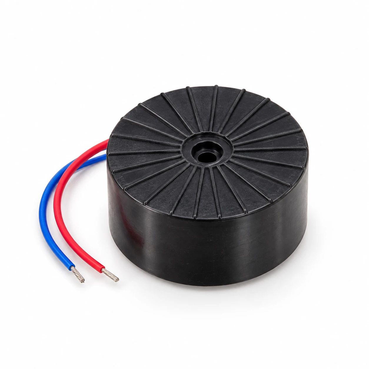 Siyah plastik kapaklı toroidal transformatör