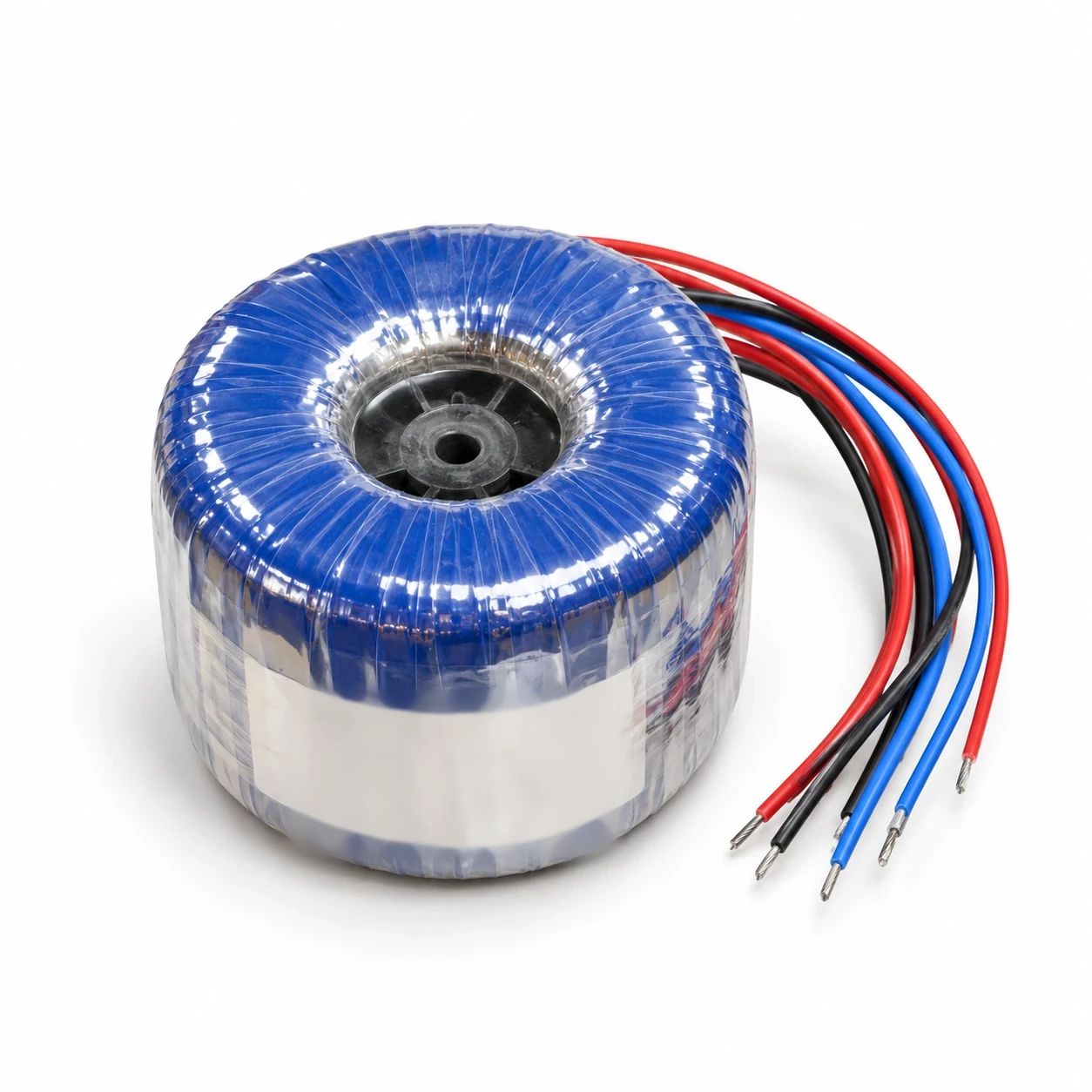 Mavi bantlı, kablo çıkışlı toroidal transformatör